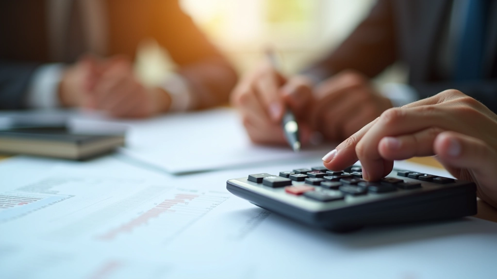 Rechner mit Steuertabelle und Einkommensdaten, mathematische Berechnungen, Arbeitsplatz mit Taschenrechner