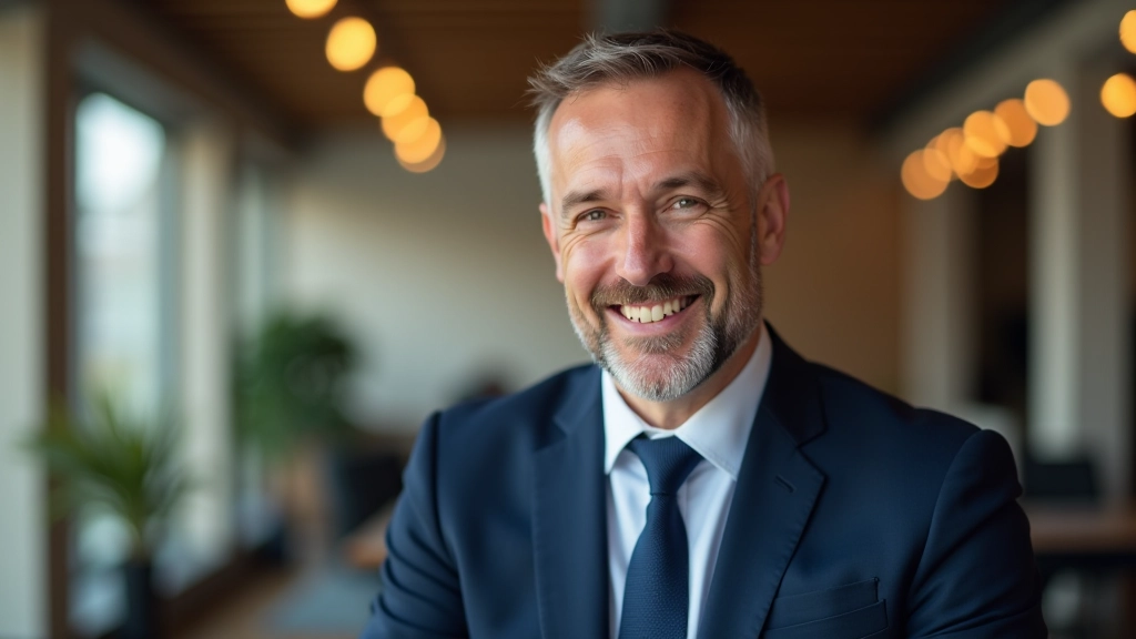 Steuerfachmann mit Expertise in Ehepaarbesteuerung, Portrait von Brust aufwärts