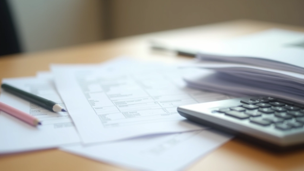 Stapel von Steuererklärungsformularen und Dokumenten