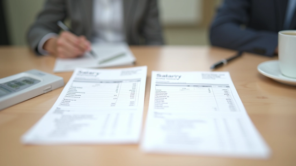 Vergleich von Gehaltsabrechnungen mit verschiedenen Steuerklassenkombinationen nebeneinander